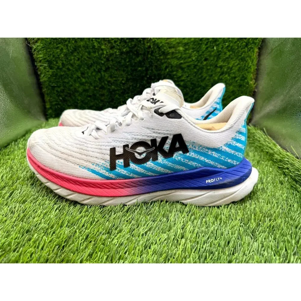 Hoka One One Mach 5 1127894 WSBB Athletic Sneaker Women's 10B Gray Jacquard Gym